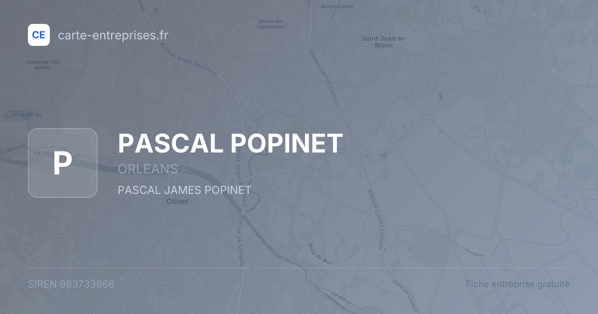 PASCAL POPINET — 983733866 — fiche entreprise