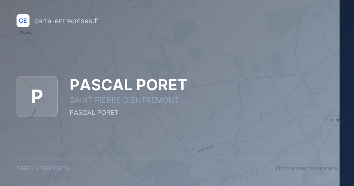 PASCAL PORET — 439900655 — fiche entreprise
