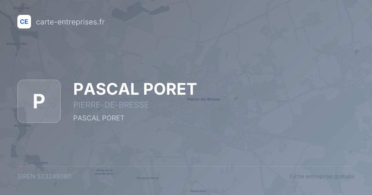 PASCAL PORET — 523248060 — fiche entreprise