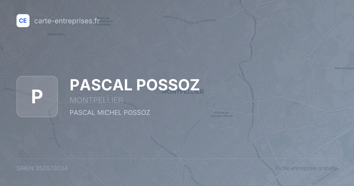 PASCAL POSSOZ — 352870034 — fiche entreprise