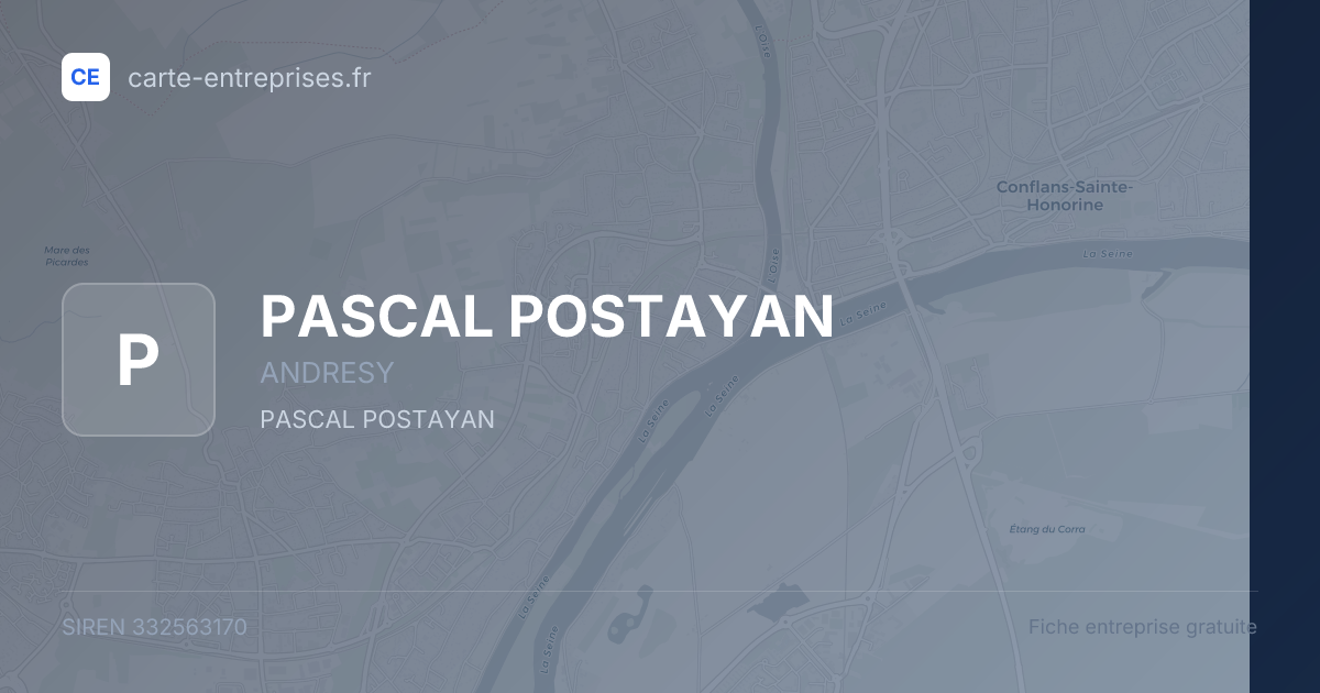 PASCAL POSTAYAN — 332563170 — fiche entreprise
