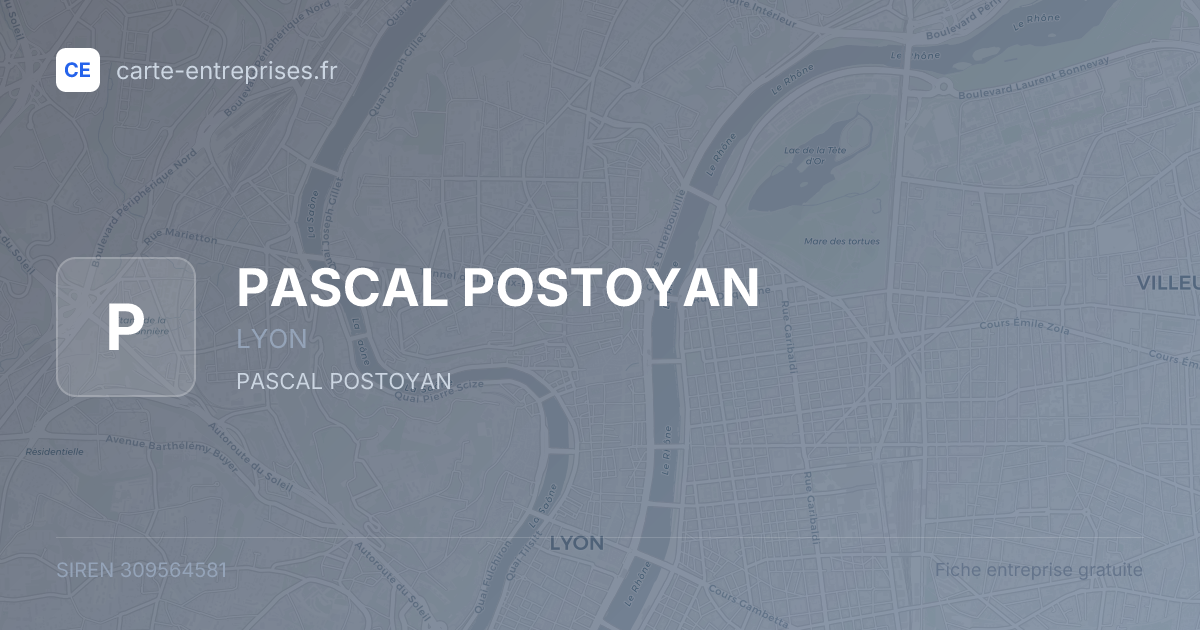 PASCAL POSTOYAN — 309564581 — fiche entreprise