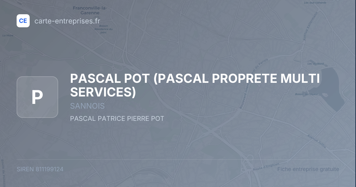 PASCAL POT (PASCAL PROPRETE MULTI SERVICES) — 811199124 — fiche entreprise
