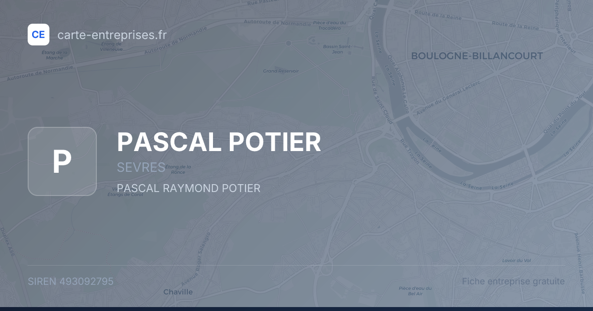 PASCAL POTIER — 493092795 — fiche entreprise