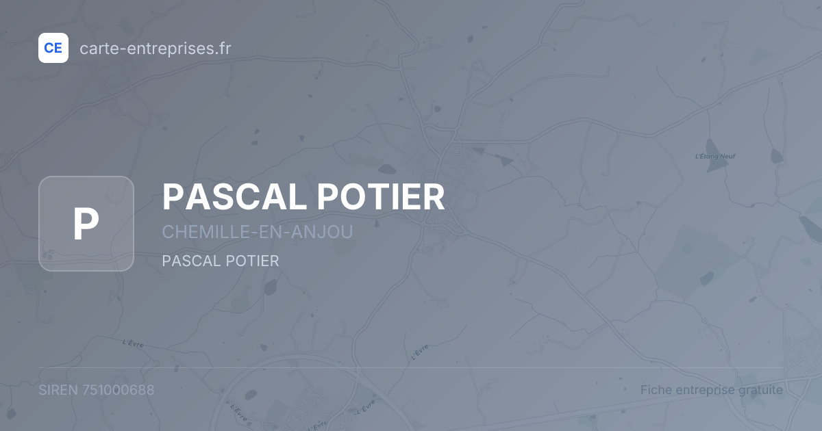 PASCAL POTIER — 751000688 — fiche entreprise