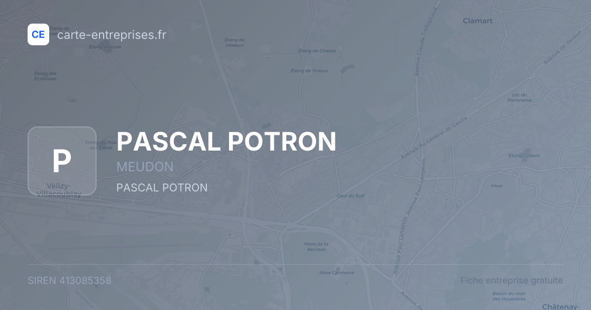 PASCAL POTRON — 413085358 — fiche entreprise