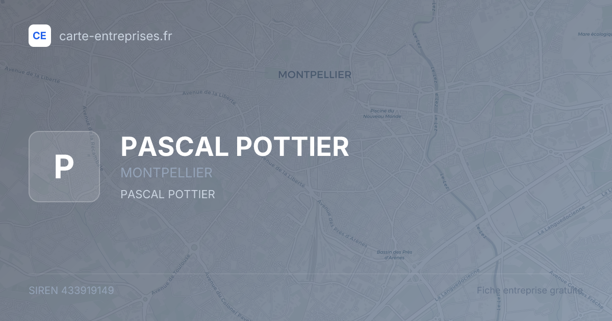 PASCAL POTTIER — 433919149 — fiche entreprise