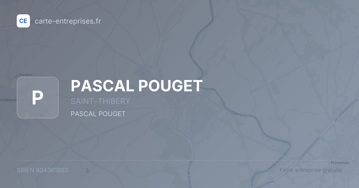 PASCAL POUGET — 804361863 — fiche entreprise