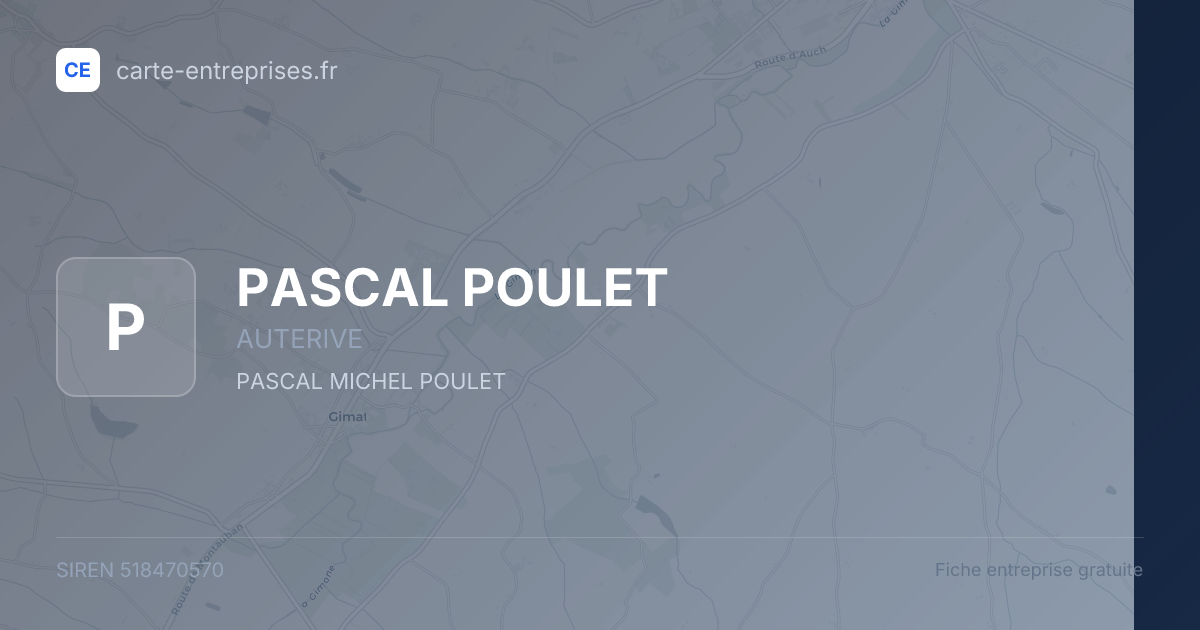 PASCAL POULET — 518470570 — fiche entreprise