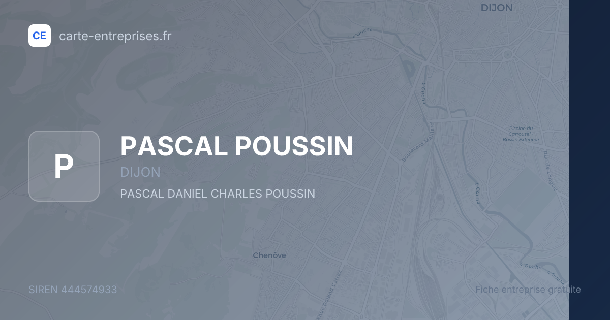 PASCAL POUSSIN — 444574933 — fiche entreprise