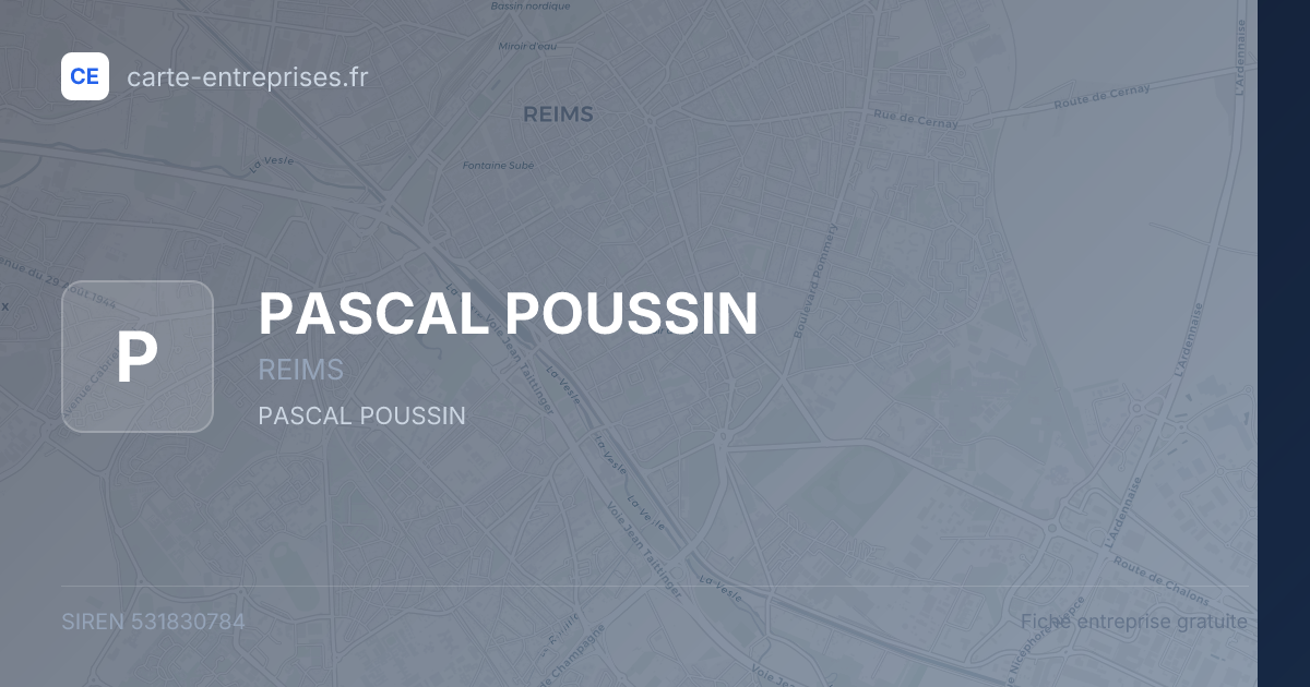PASCAL POUSSIN — 531830784 — fiche entreprise