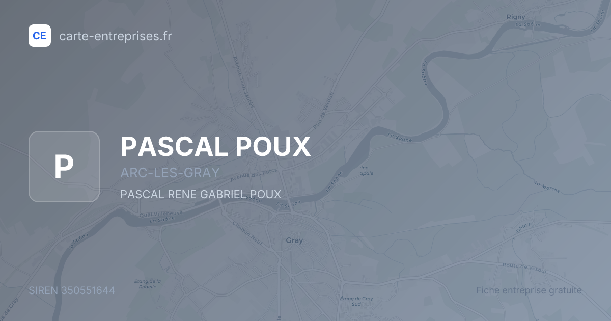 PASCAL POUX — 350551644 — fiche entreprise