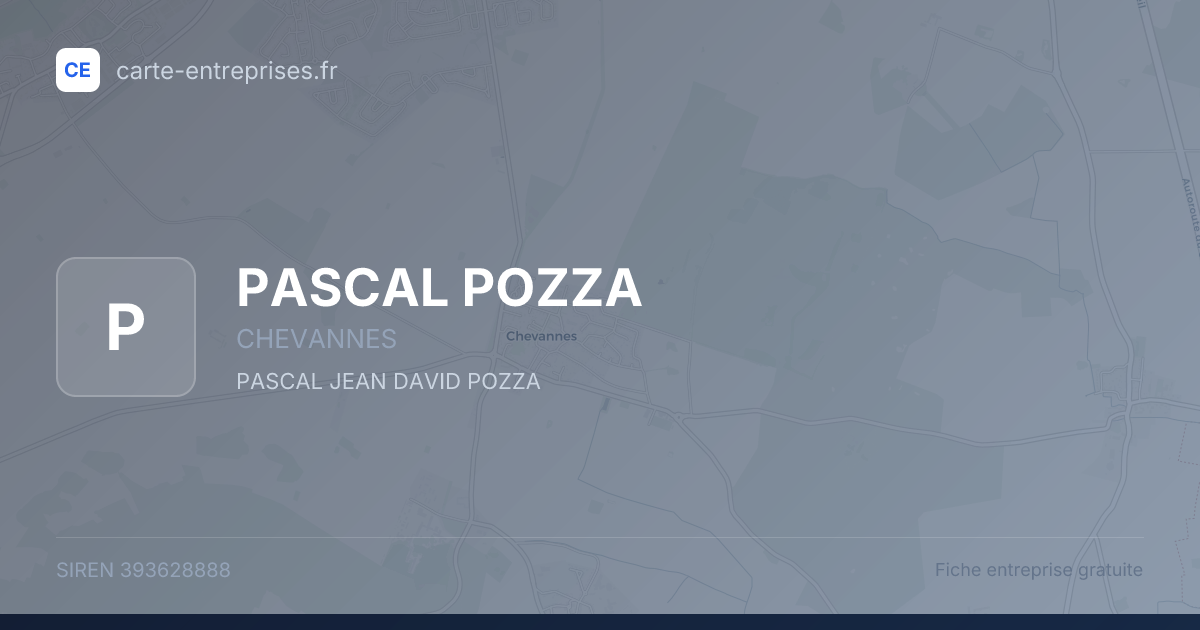 PASCAL POZZA — 393628888 — fiche entreprise