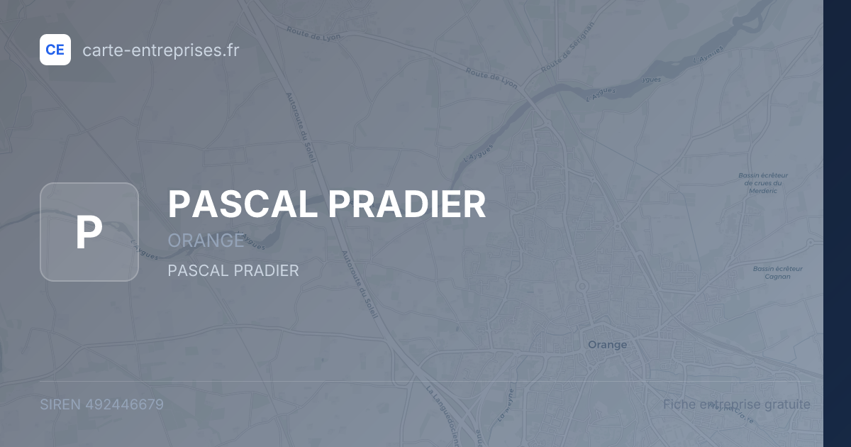 PASCAL PRADIER — 492446679 — fiche entreprise