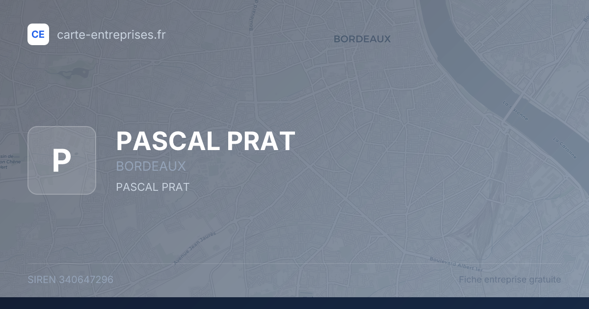 PASCAL PRAT — 340647296 — fiche entreprise