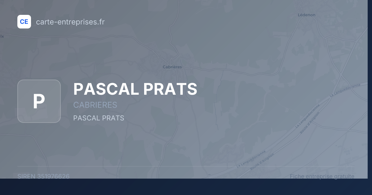 PASCAL PRATS — 351976626 — fiche entreprise