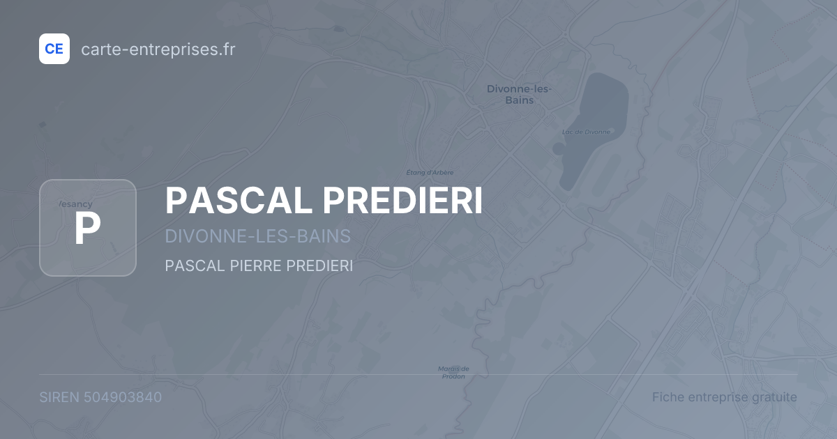 PASCAL PREDIERI — 504903840 — fiche entreprise