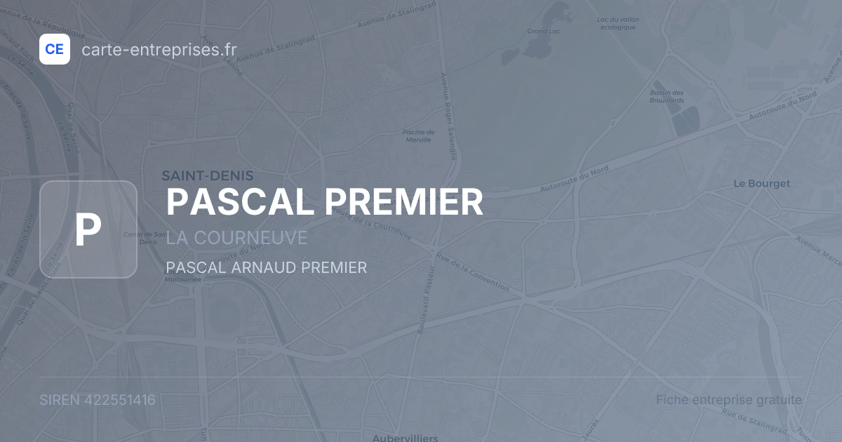 PASCAL PREMIER — 422551416 — fiche entreprise