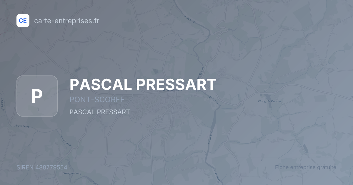 PASCAL PRESSART — 488779554 — fiche entreprise