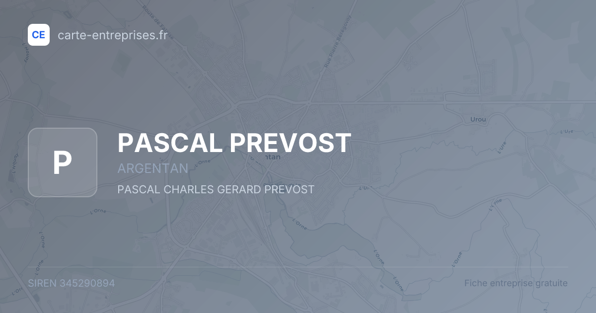 PASCAL PREVOST — 345290894 — fiche entreprise