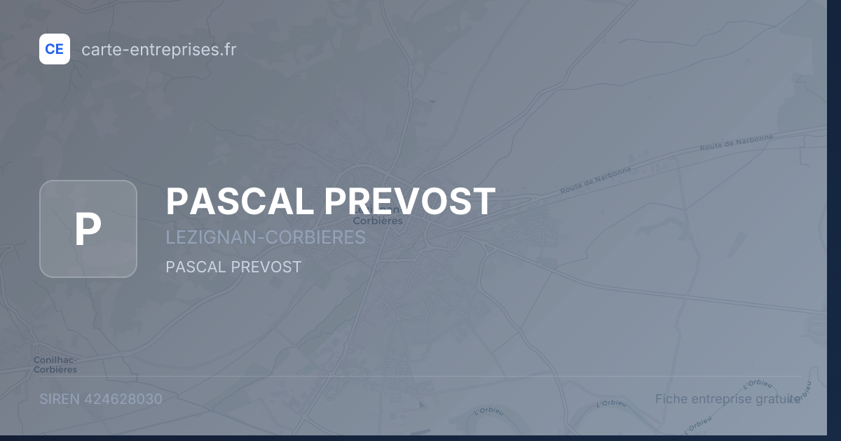 PASCAL PREVOST — 424628030 — fiche entreprise