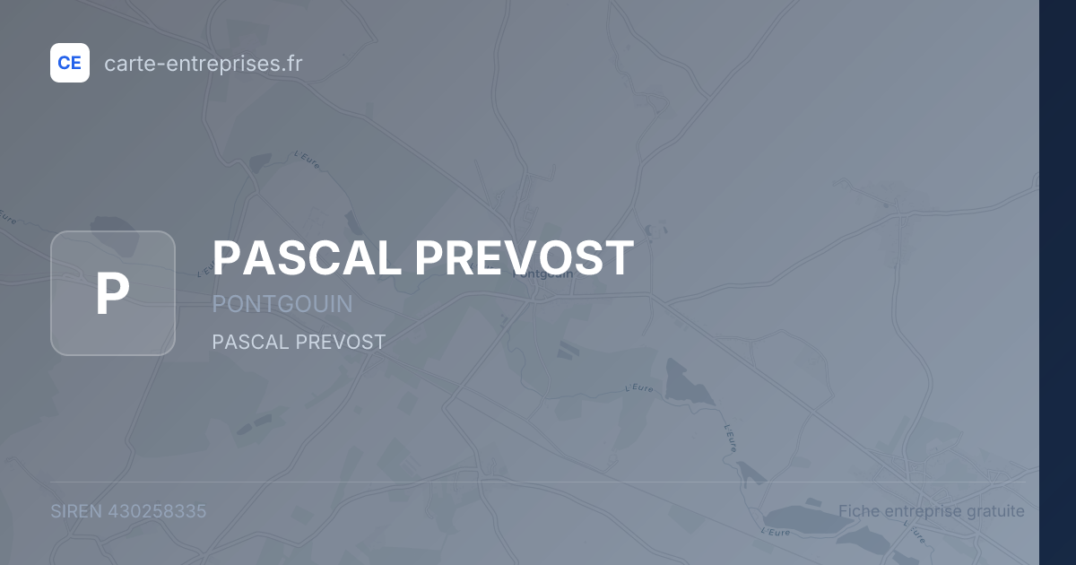 PASCAL PREVOST — 430258335 — fiche entreprise