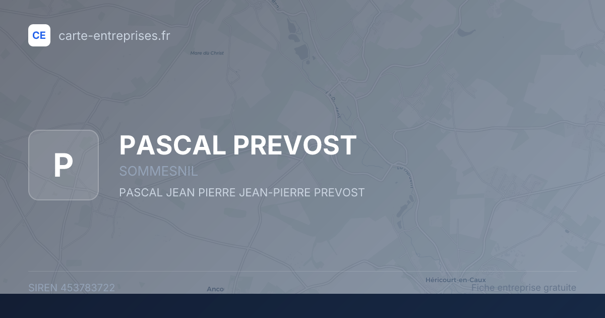 PASCAL PREVOST — 453783722 — fiche entreprise