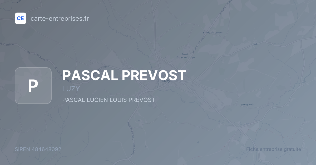 PASCAL PREVOST — 484648092 — fiche entreprise