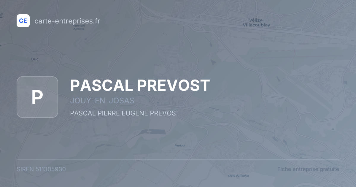 PASCAL PREVOST — 511305930 — fiche entreprise