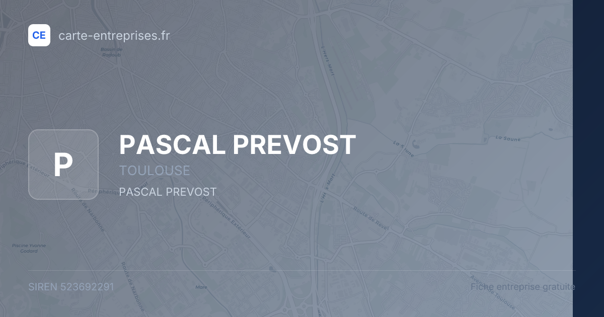 PASCAL PREVOST — 523692291 — fiche entreprise