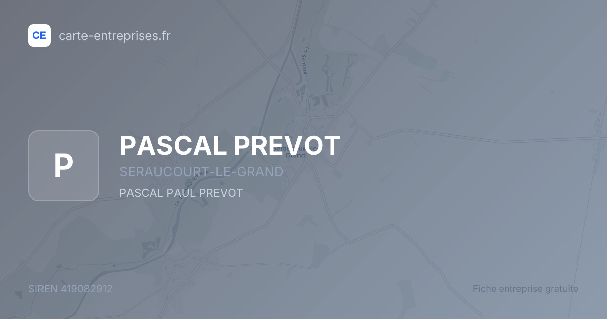 PASCAL PREVOT — 419082912 — fiche entreprise