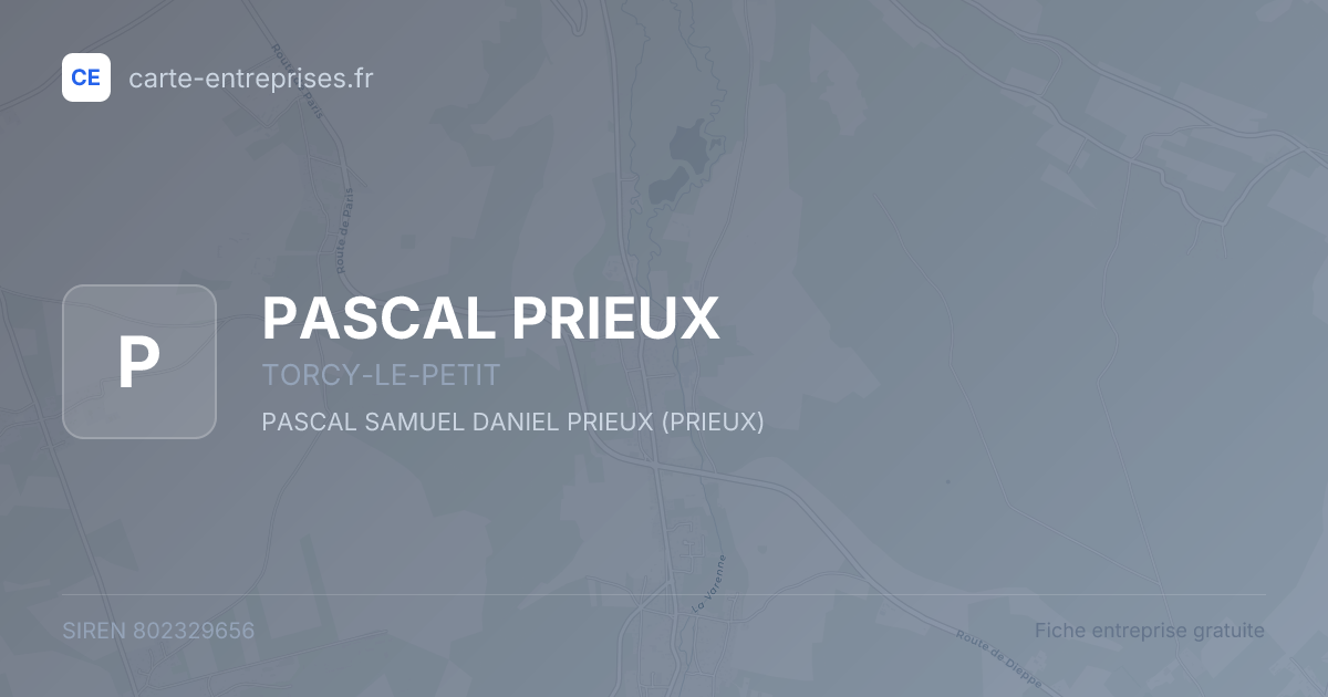 PASCAL PRIEUX — 802329656 — fiche entreprise