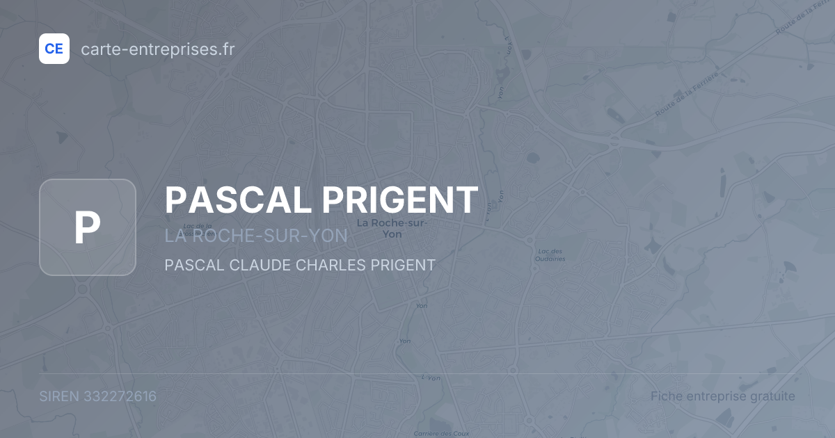PASCAL PRIGENT — 332272616 — fiche entreprise