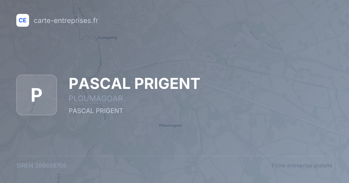 PASCAL PRIGENT — 399659705 — fiche entreprise