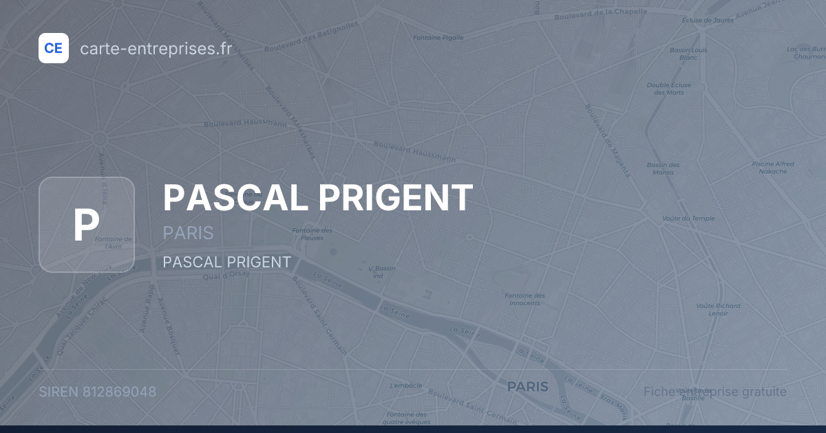 PASCAL PRIGENT — 812869048 — fiche entreprise