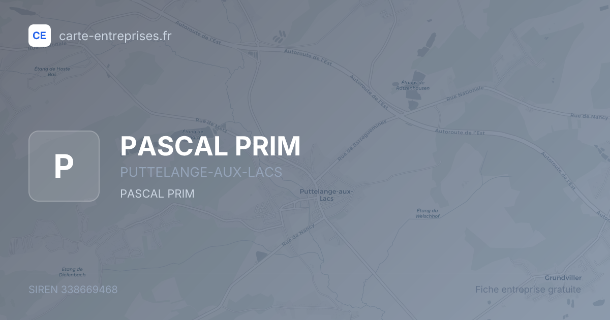 PASCAL PRIM — 338669468 — fiche entreprise