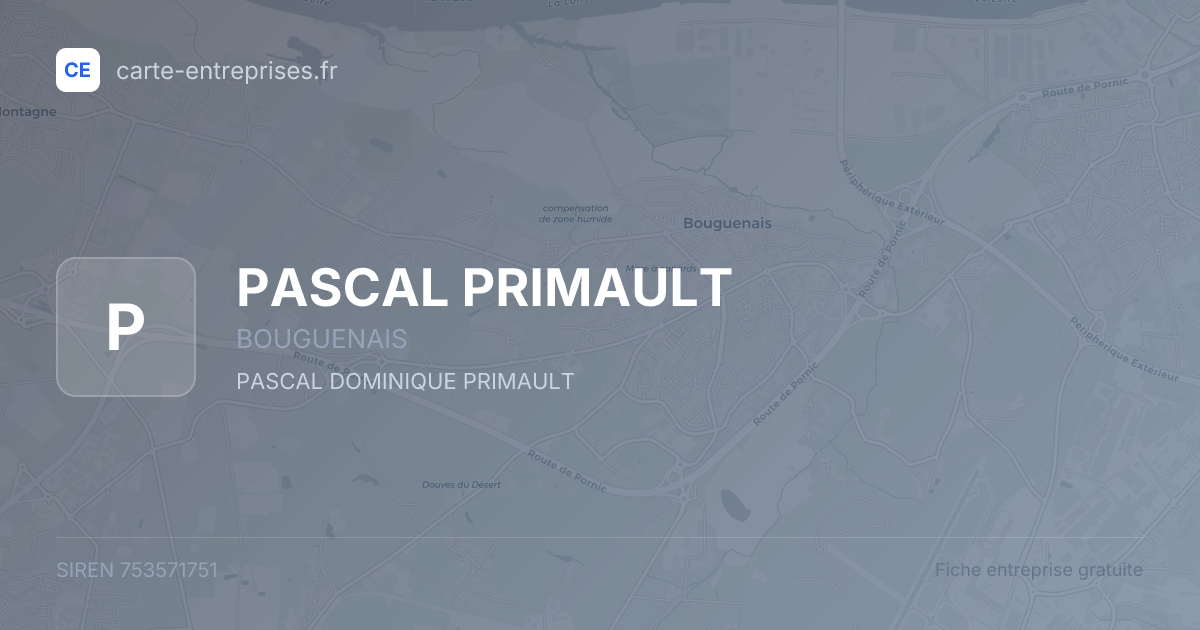 PASCAL PRIMAULT — 753571751 — fiche entreprise