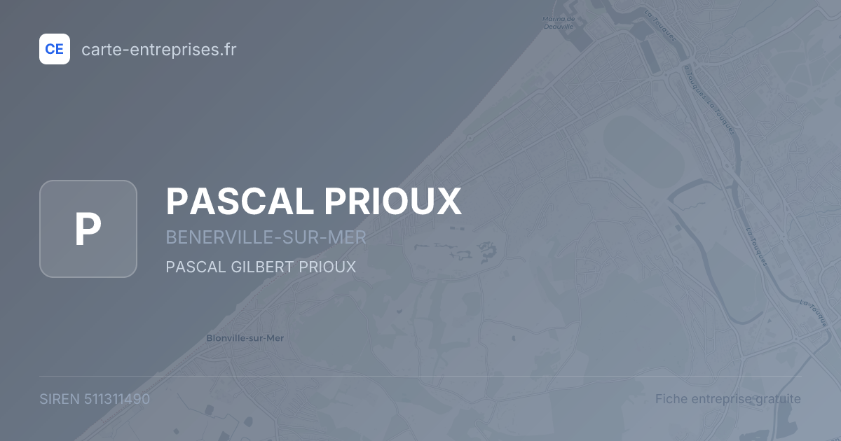 PASCAL PRIOUX — 511311490 — fiche entreprise
