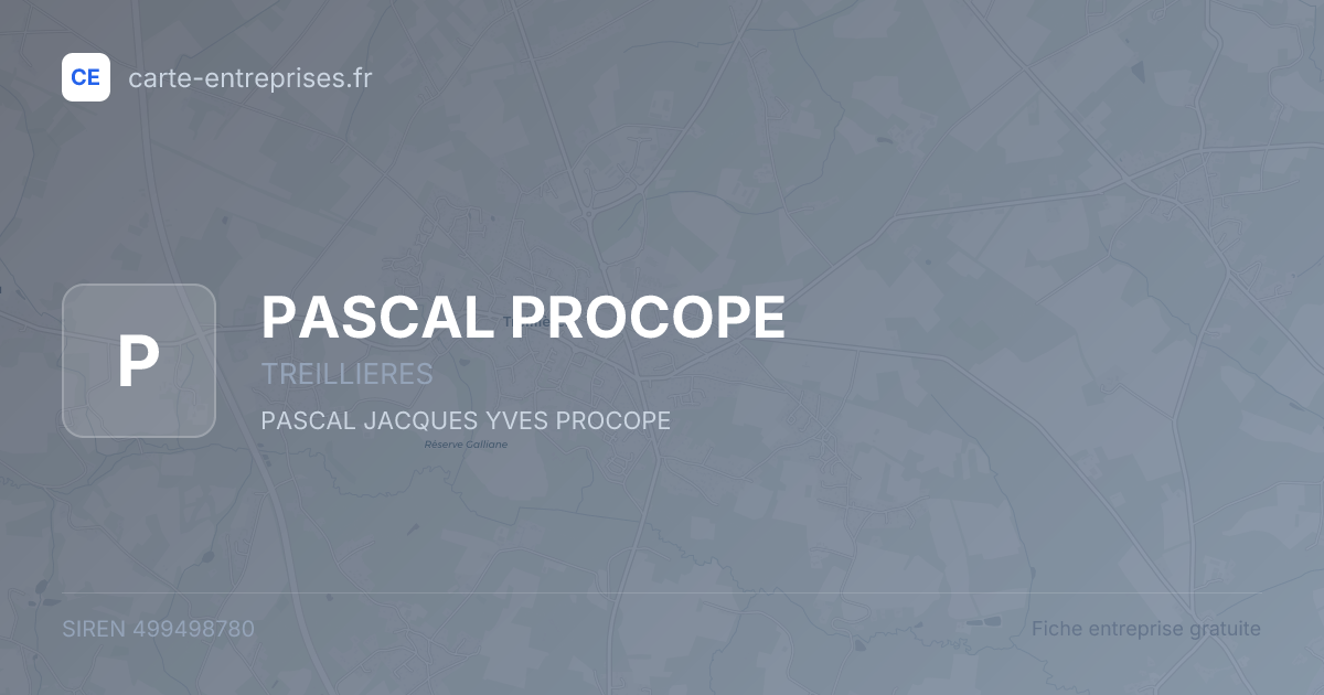 PASCAL PROCOPE — 499498780 — fiche entreprise