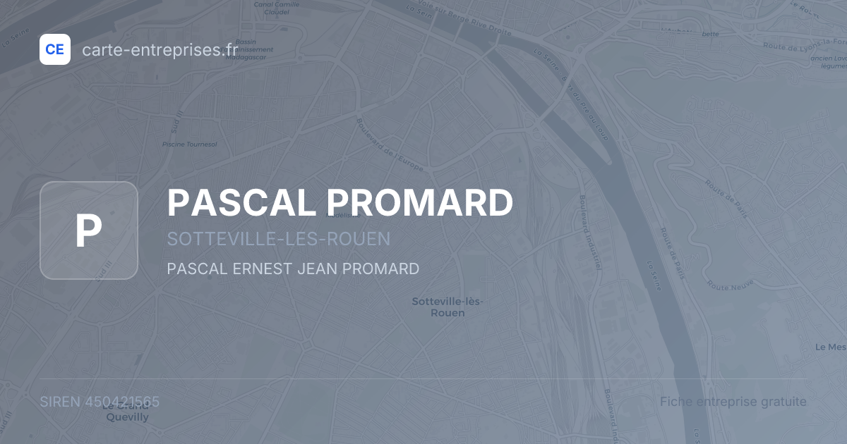 PASCAL PROMARD — 450421565 — fiche entreprise