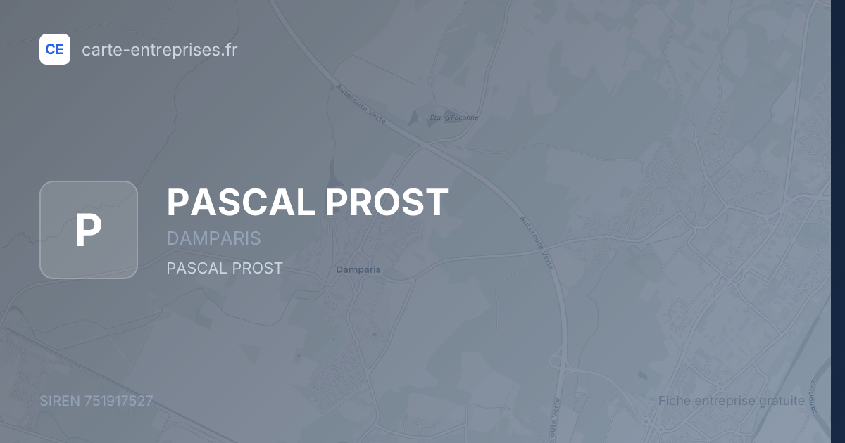 PASCAL PROST — 751917527 — fiche entreprise