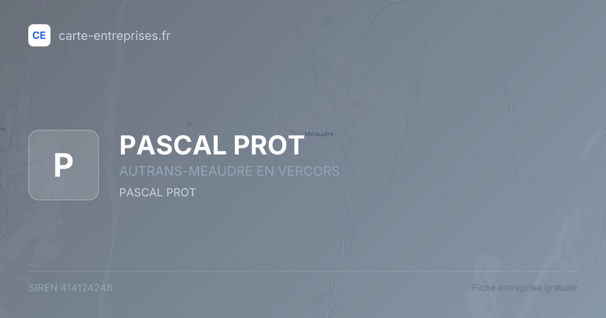 PASCAL PROT — 414124248 — fiche entreprise