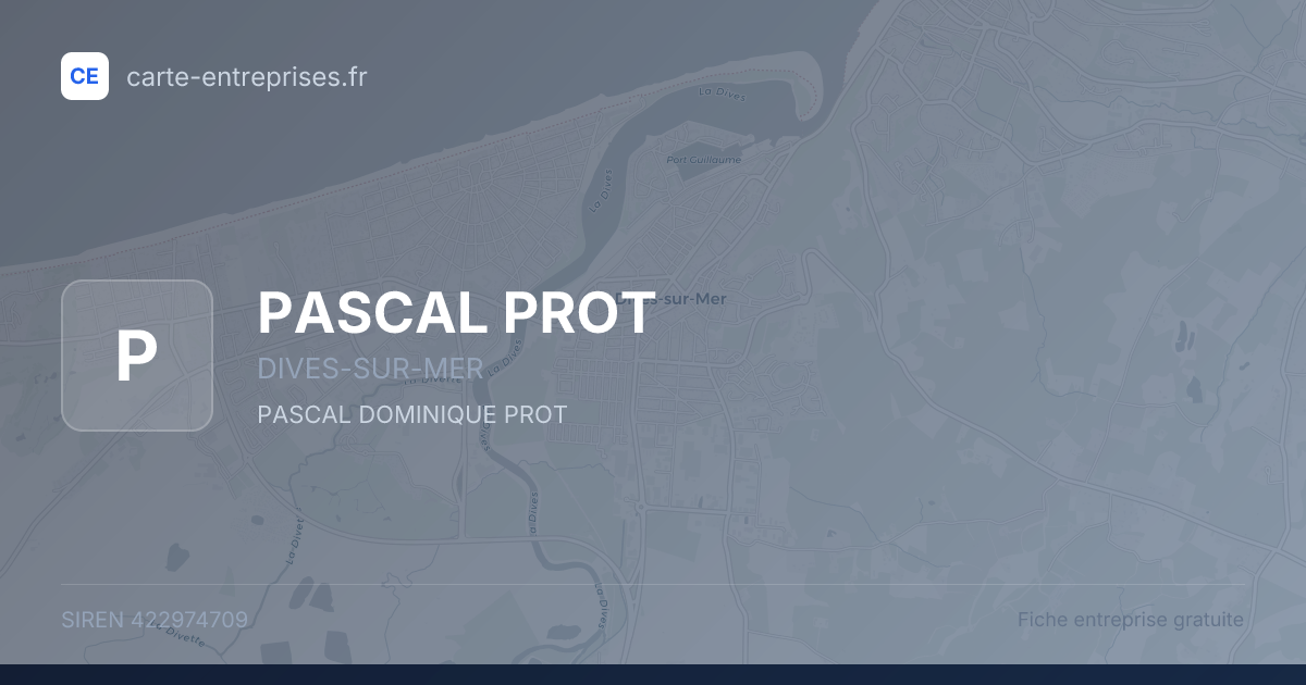 PASCAL PROT — 422974709 — fiche entreprise