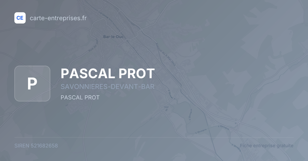 PASCAL PROT — 521682658 — fiche entreprise