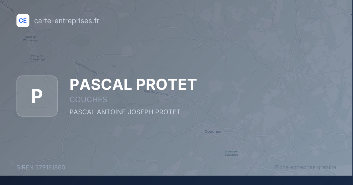 PASCAL PROTET — 379181860 — fiche entreprise