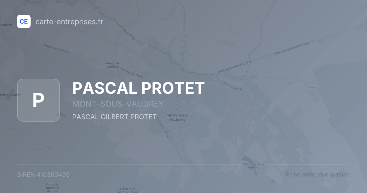 PASCAL PROTET — 410360499 — fiche entreprise