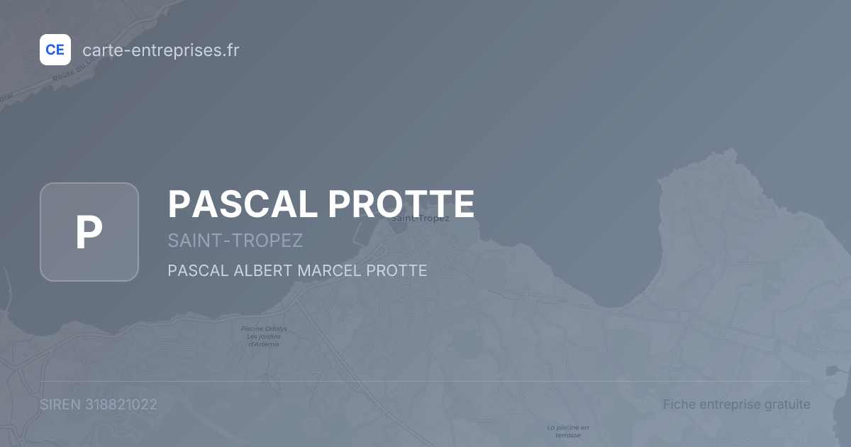 PASCAL PROTTE — 318821022 — fiche entreprise