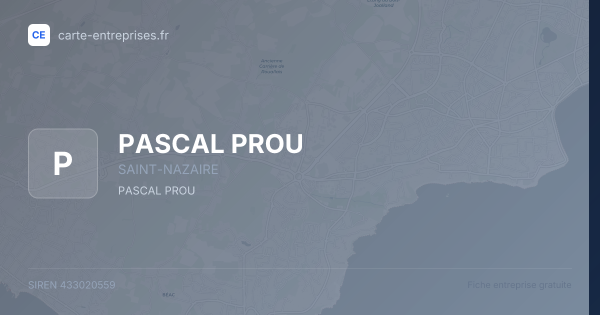 PASCAL PROU — 433020559 — fiche entreprise