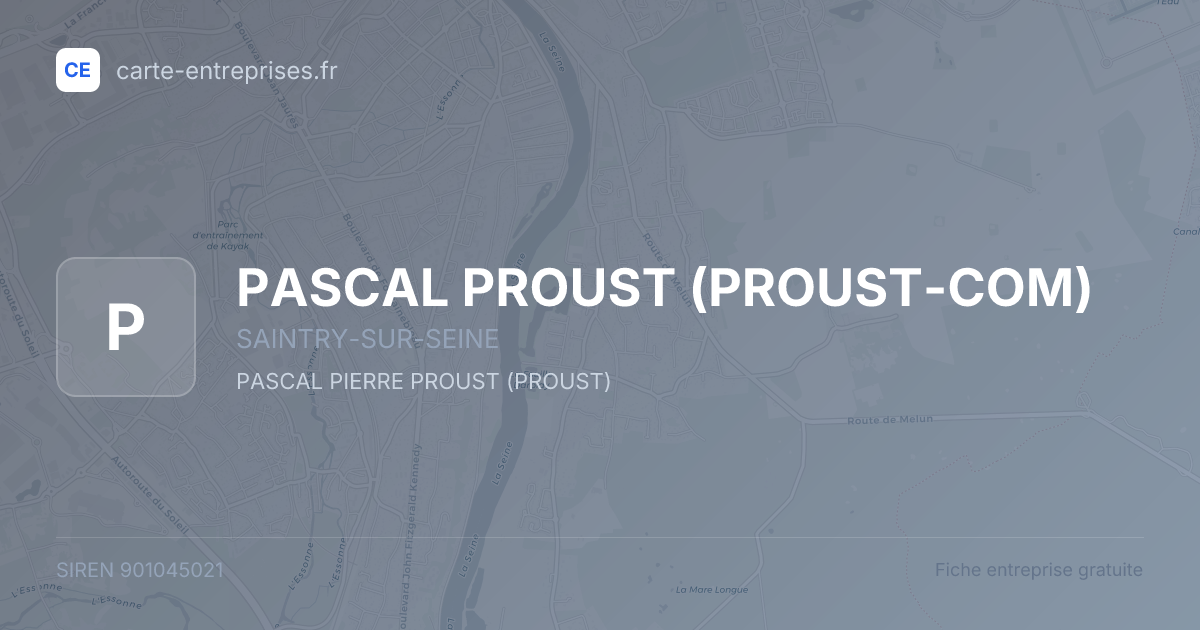 PASCAL PROUST (PROUST-COM) — 901045021 — fiche entreprise