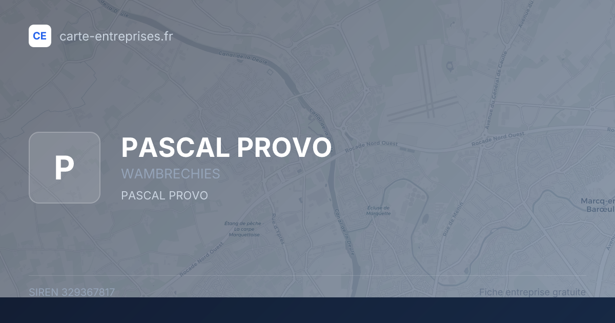 PASCAL PROVO — 329367817 — fiche entreprise